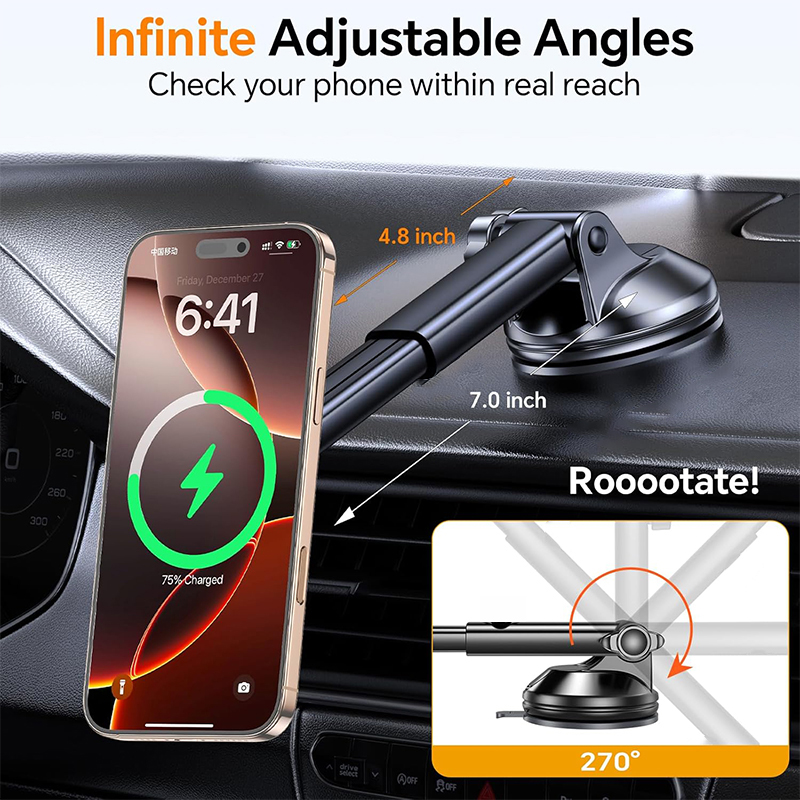UYUXIO 15W carga rápida parabr - Wireless Car Charger Mount Fast Charging reseña y precio