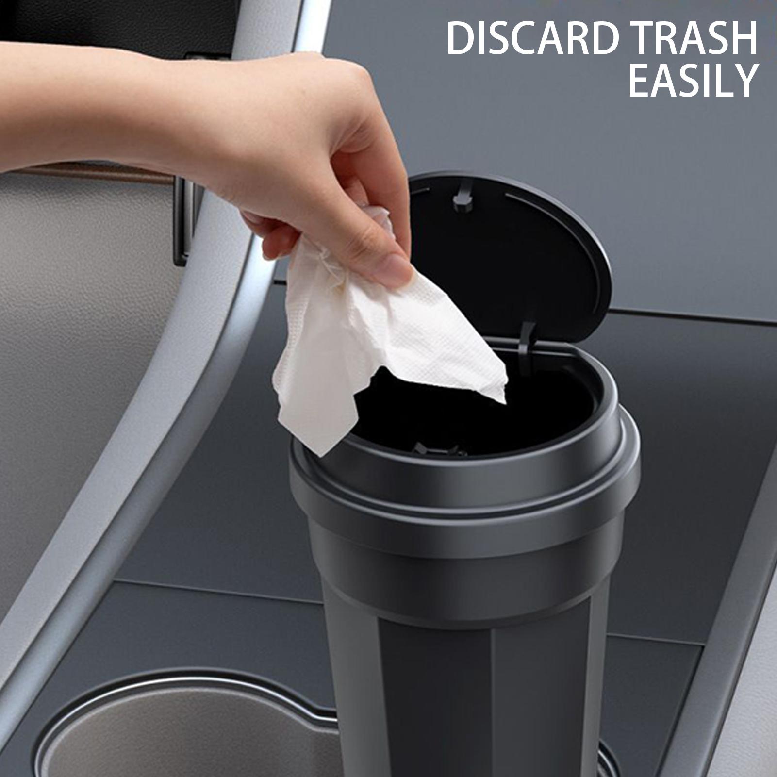 Portavasos para cubo de basura - Waterproof Car Trash Can With Lid reseña y precio