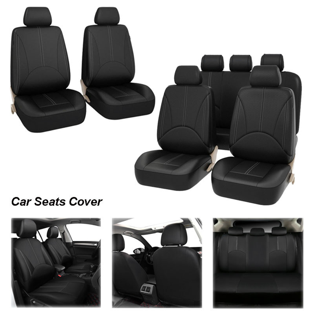 Asiento de coche de cuero PU p - Leather Car Seat Covers Full Set Universal reseña y precio