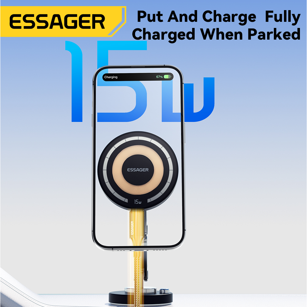 Essager-cargador inalámbrico m - Wireless Car Charger Mount Fast Charging reseña y precio