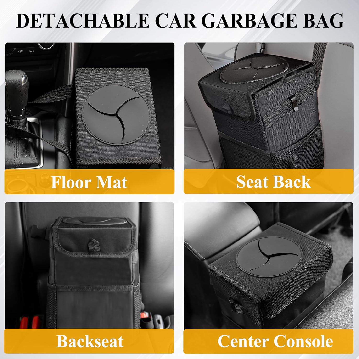 Bote de basura para automóvil  - Waterproof Car Trash Can With Lid reseña y precio