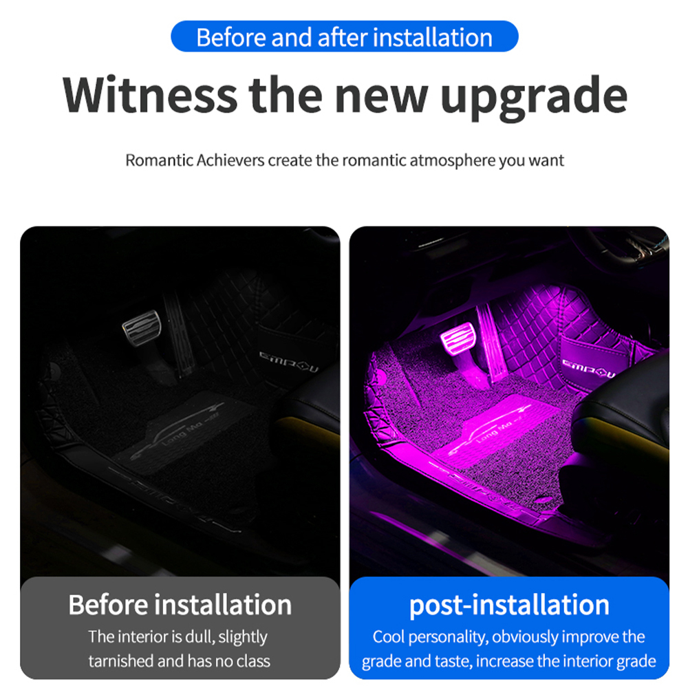 Luces Decorativas para el Inte - Led Ambient Interior Car Lights App Control reseña y precio