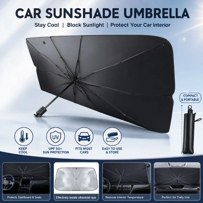 Parasol Plegable para Parabris - Car Sunshade Windshield Umbrella Foldable reseña y precio
