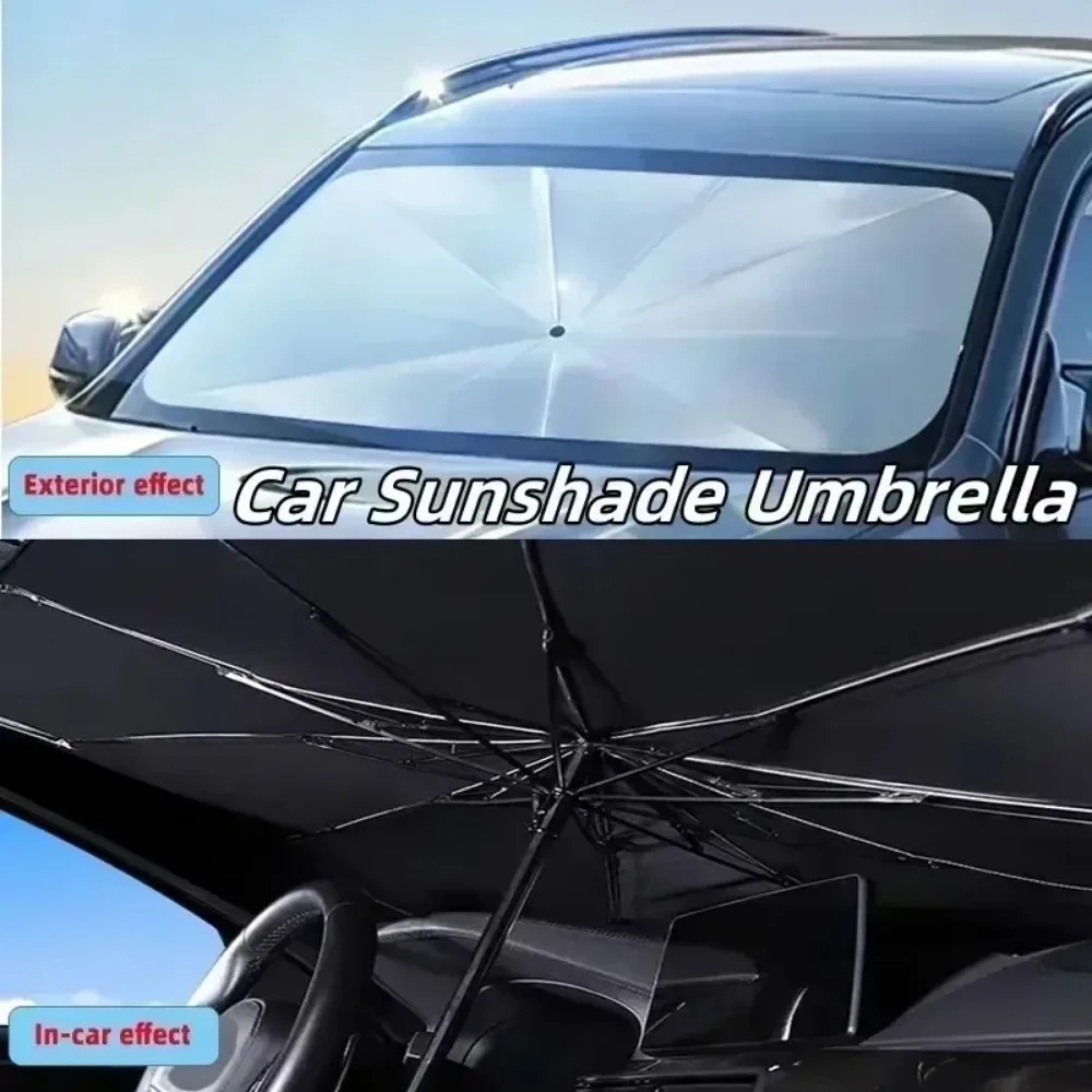Parasol plegable para coche, c - Car Sunshade Windshield Umbrella Foldable reseña y precio