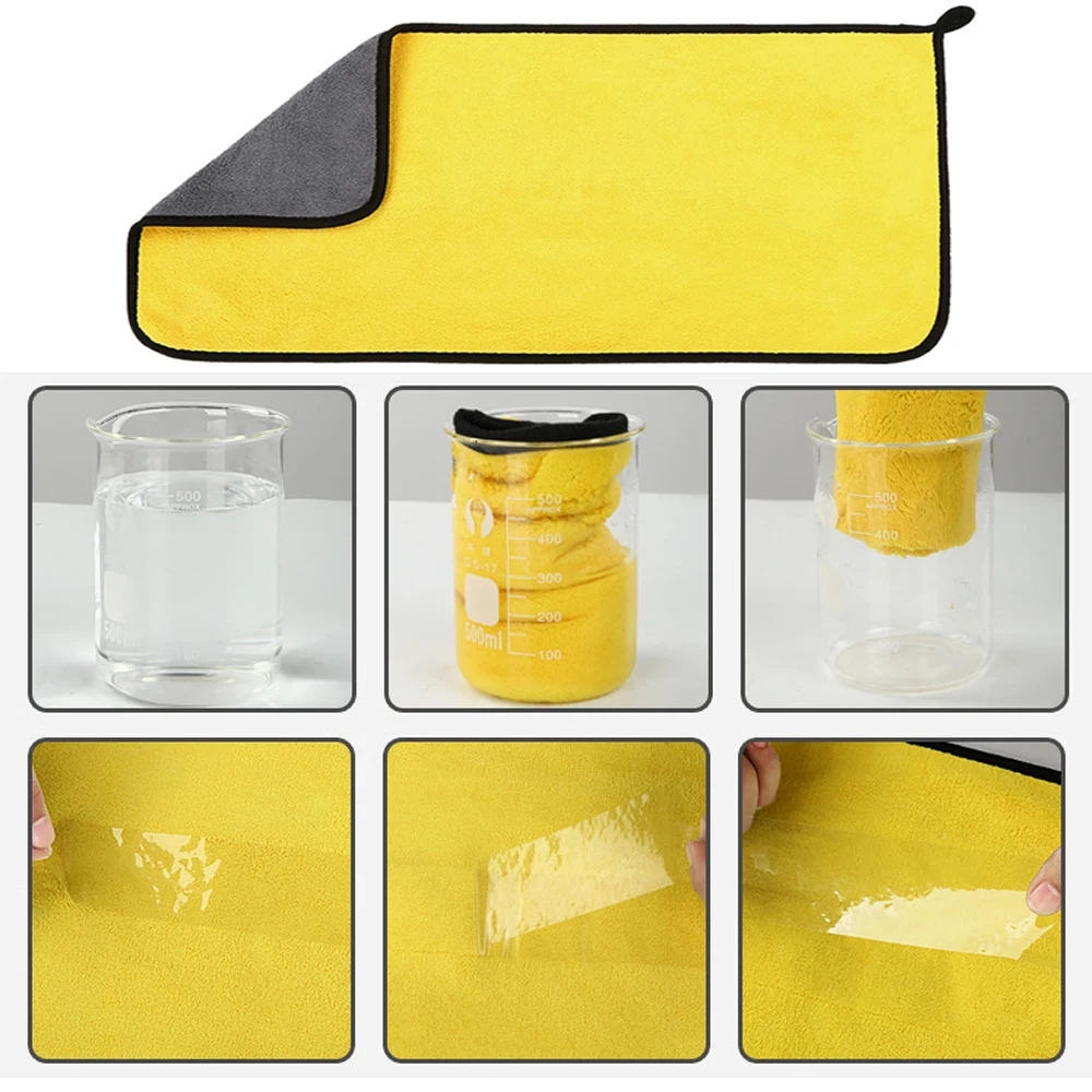 Toalla de limpieza de microfib - Microfiber Car Drying Towel Super Absorbent reseña y precio