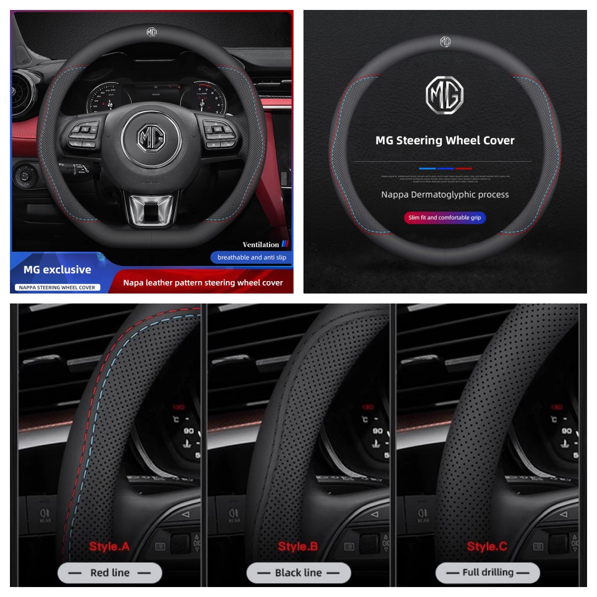 1 Pieza de Funda para Volante  - Car Steering Wheel Cover Anti Slip Breathable reseña y precio