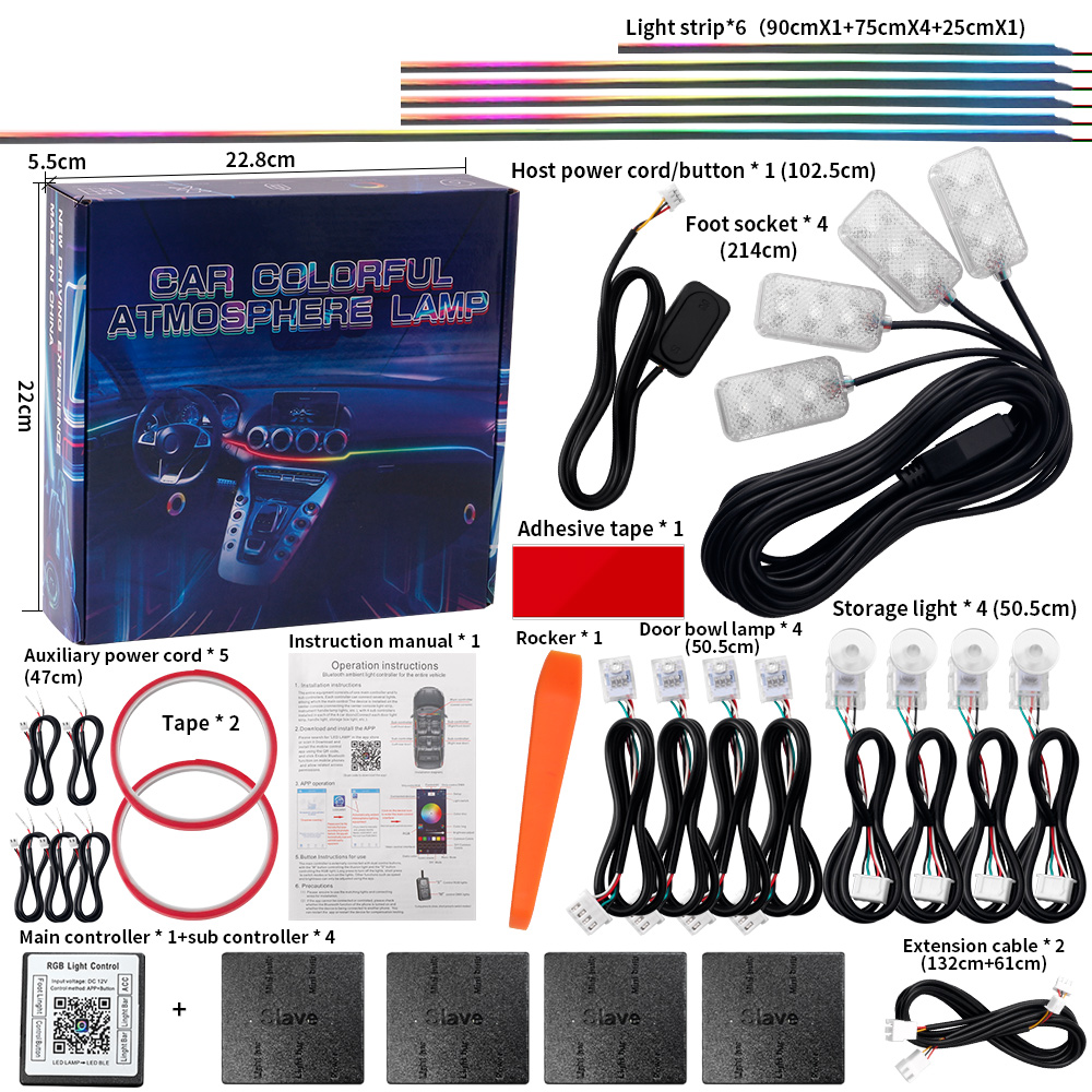 Streamer sinfónico de doble zo - Led Ambient Interior Car Lights App Control reseña y precio